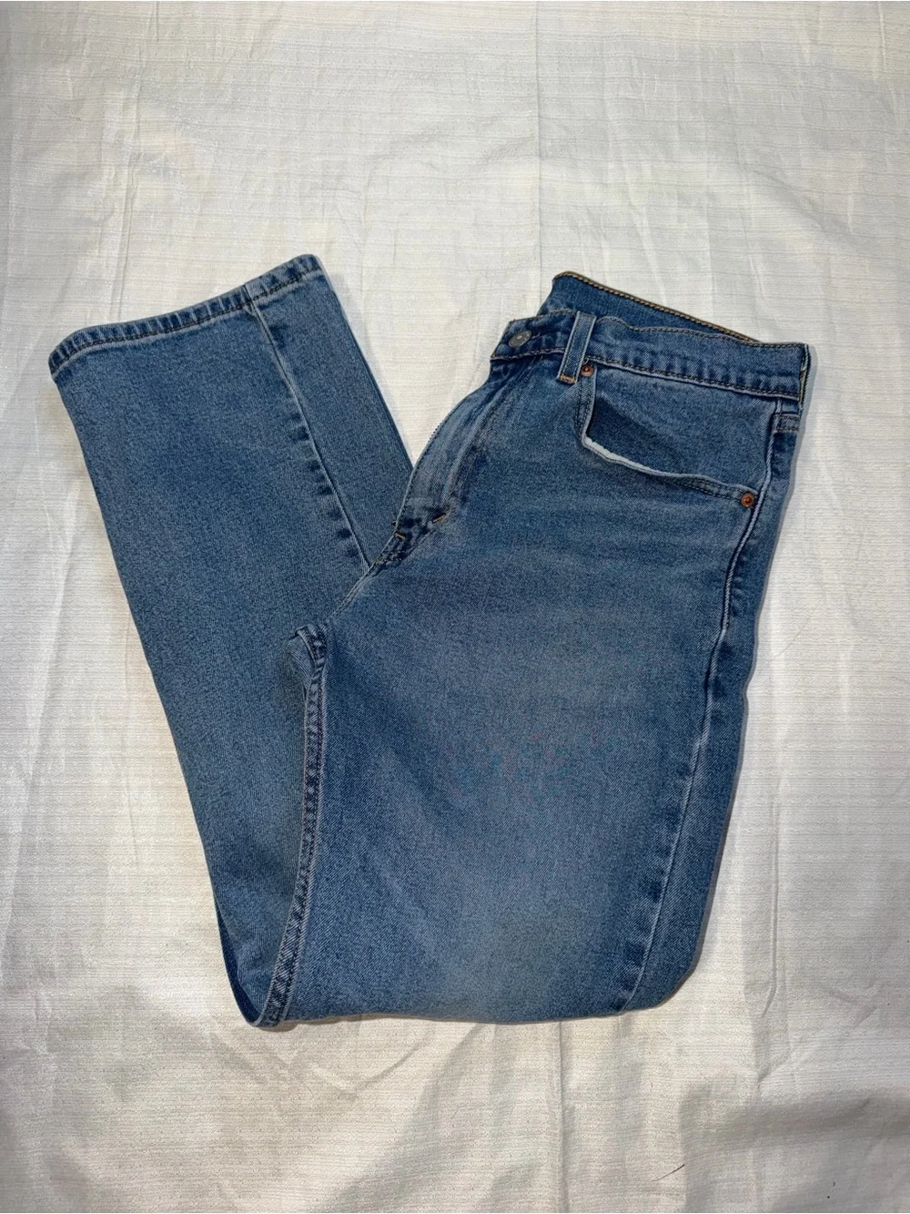 Levi's 505 Regular Fit Men's Jeans 32x29 Medium Wash Blue Denim Stretch